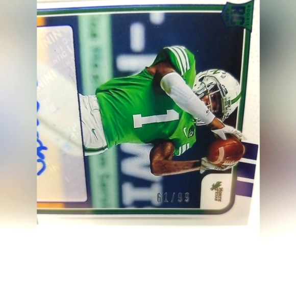 2021 Panini Contenders Draft Picks Jaelon Darden RC Auto Blue/99 PSA 9 MINT - Picture 3 of 3